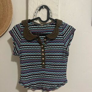 Crochet free people top